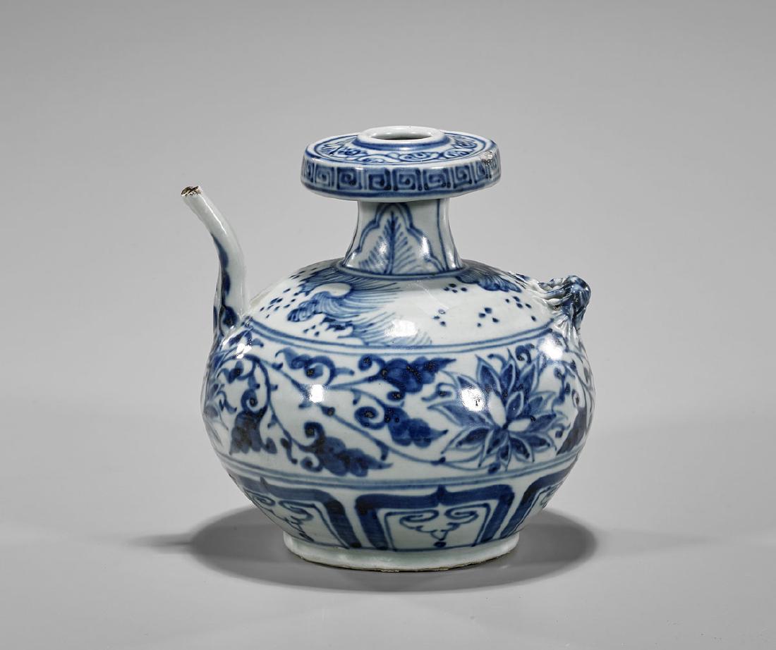 Chinese Blue & White Porcelain Ewer (1 of 3)