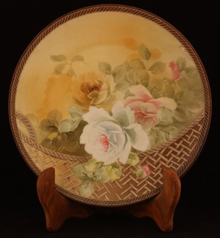 NIPPON Moriage "Flower Basket": 11". Mark 47. Excellent condition.