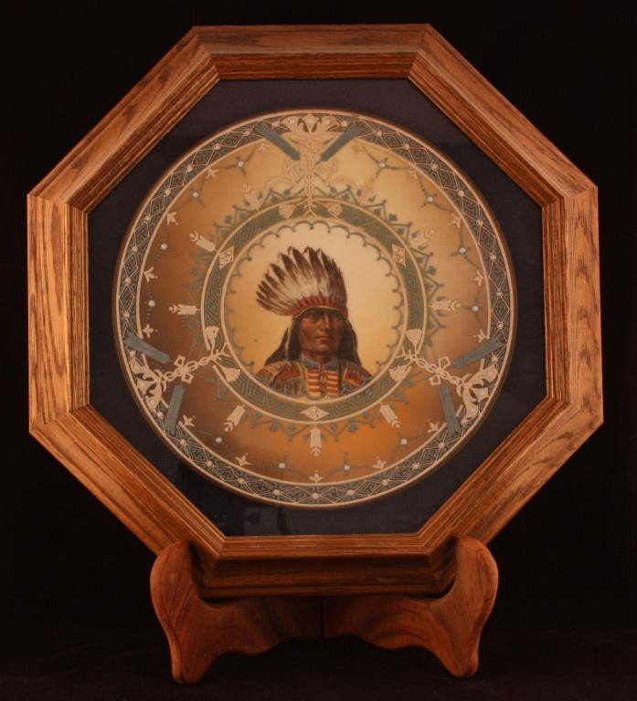 NIPPON Moriage Chief Joseph Wall Plaque: 10". Mark 52. Excellent condition.