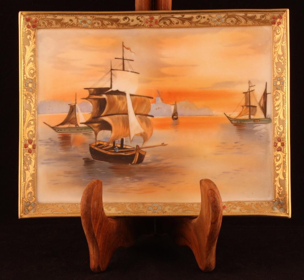 NIPPON Clipper Ship Wall Plaque: 10.25" wide. Mark 47. Excellent condition.