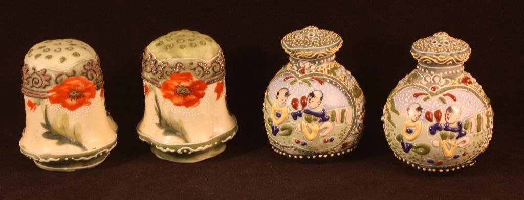 NIPPON Enamel Salt and Pepper Shakers: excellent condition