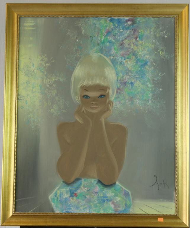 "Topless Girl" OOC, IGOR PANTUHOFF: 23" x 28"