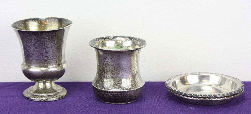 Sterling Toothpick Holders (2) and Coasters (2): 4.33 total troy ounces