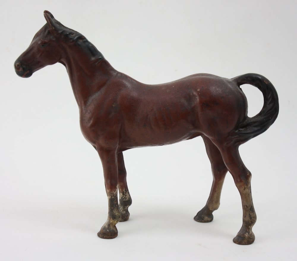 Cast Iron Horse Statue: 10" tall