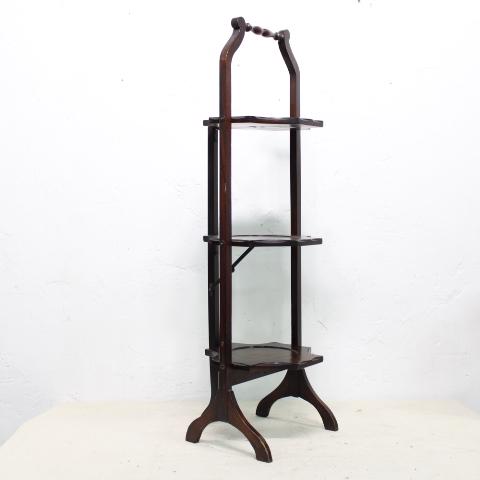 Three tier oak cake stand: A Classic example of a British cake stand in oak, folds up well.