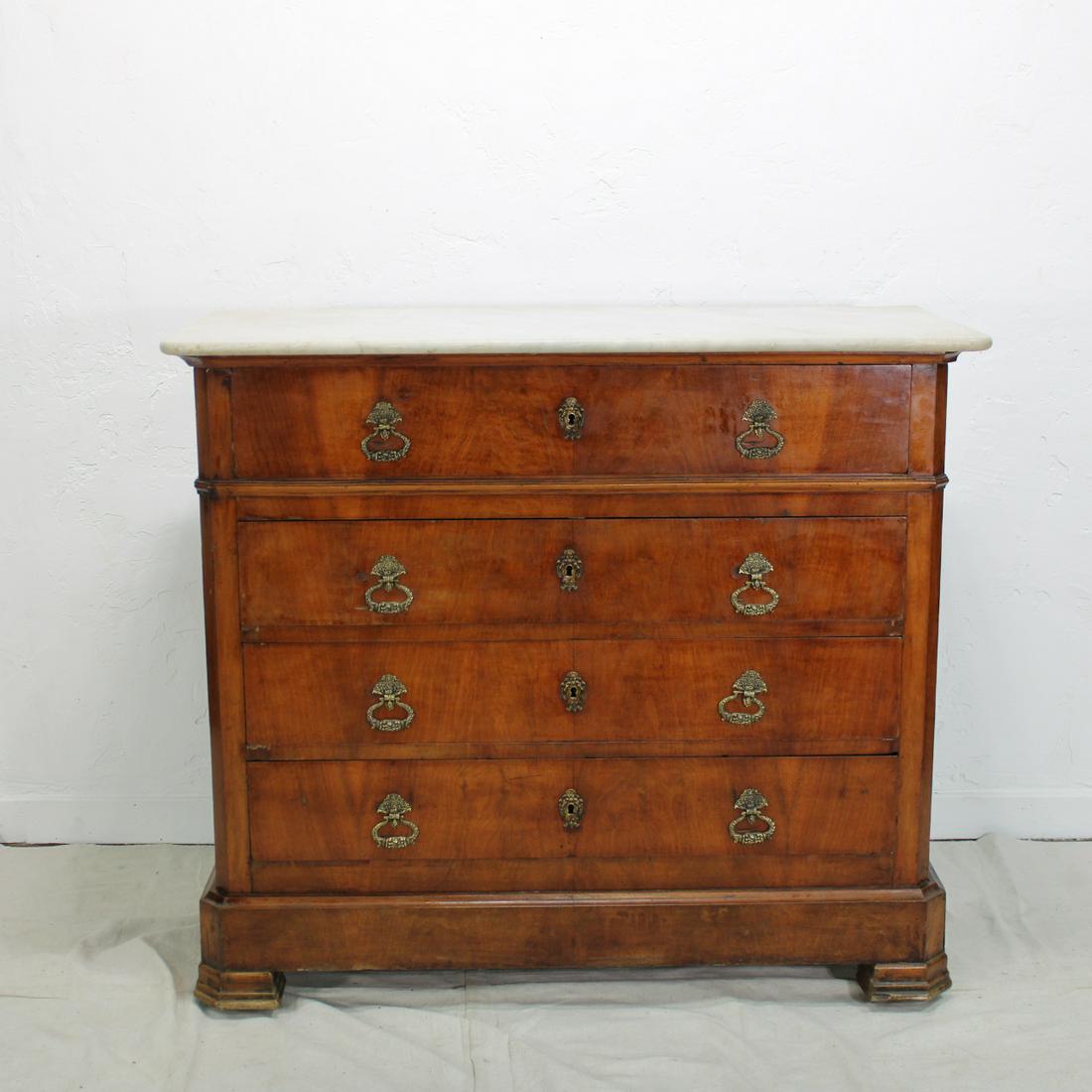 Marble Top Louis Philippe Style Commode (1 of 4)