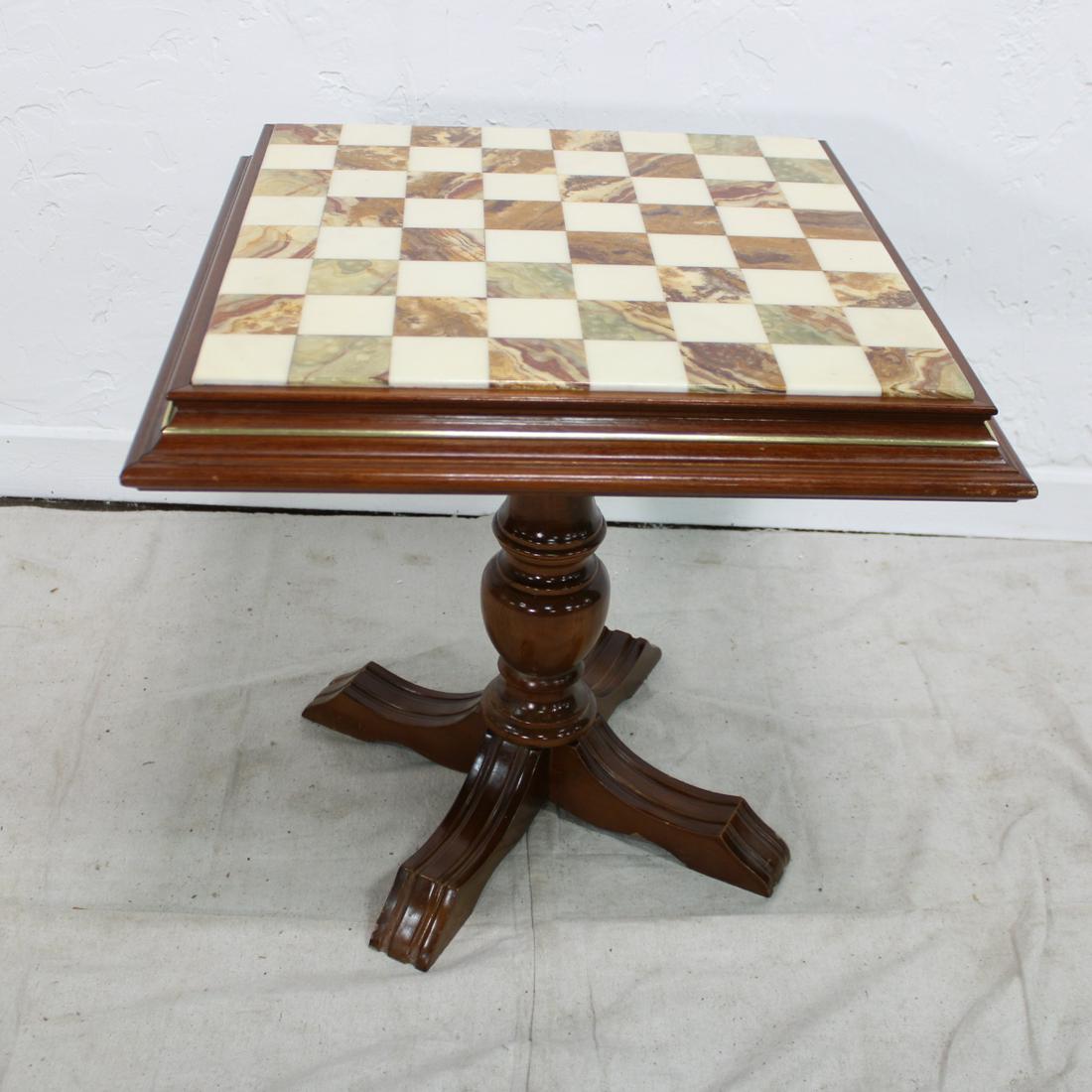 Onyx and Stone Chess Table (1 of 3)