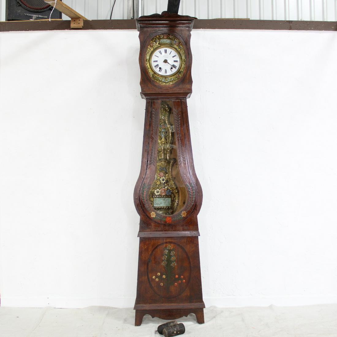 French longcase Banjo clock (1 of 4)