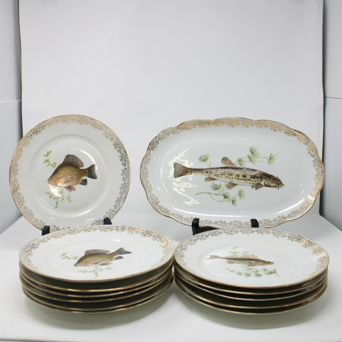 Set of 13 Fish Plates (1 of 3)