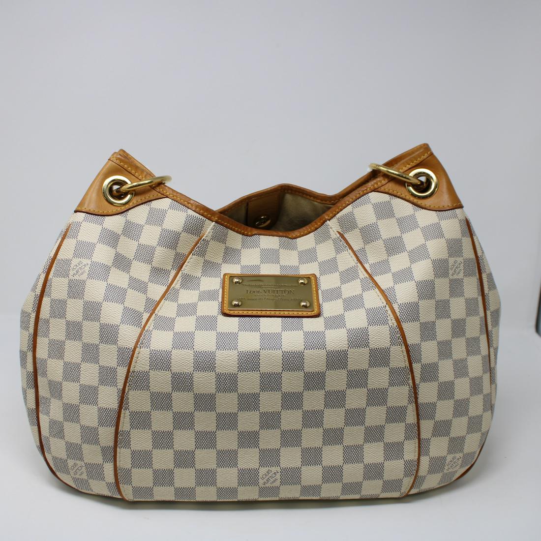 Louis Vuitton Galliera PM: Genuine Pre-Owned Louis Vuitton Galliera PM in Ivory Damier Azur in AB condition. Date Code is MI3160. Includes Dustbag. Measurements: 40*30*10cm (Length * Height * Width). This lot includes a certifi