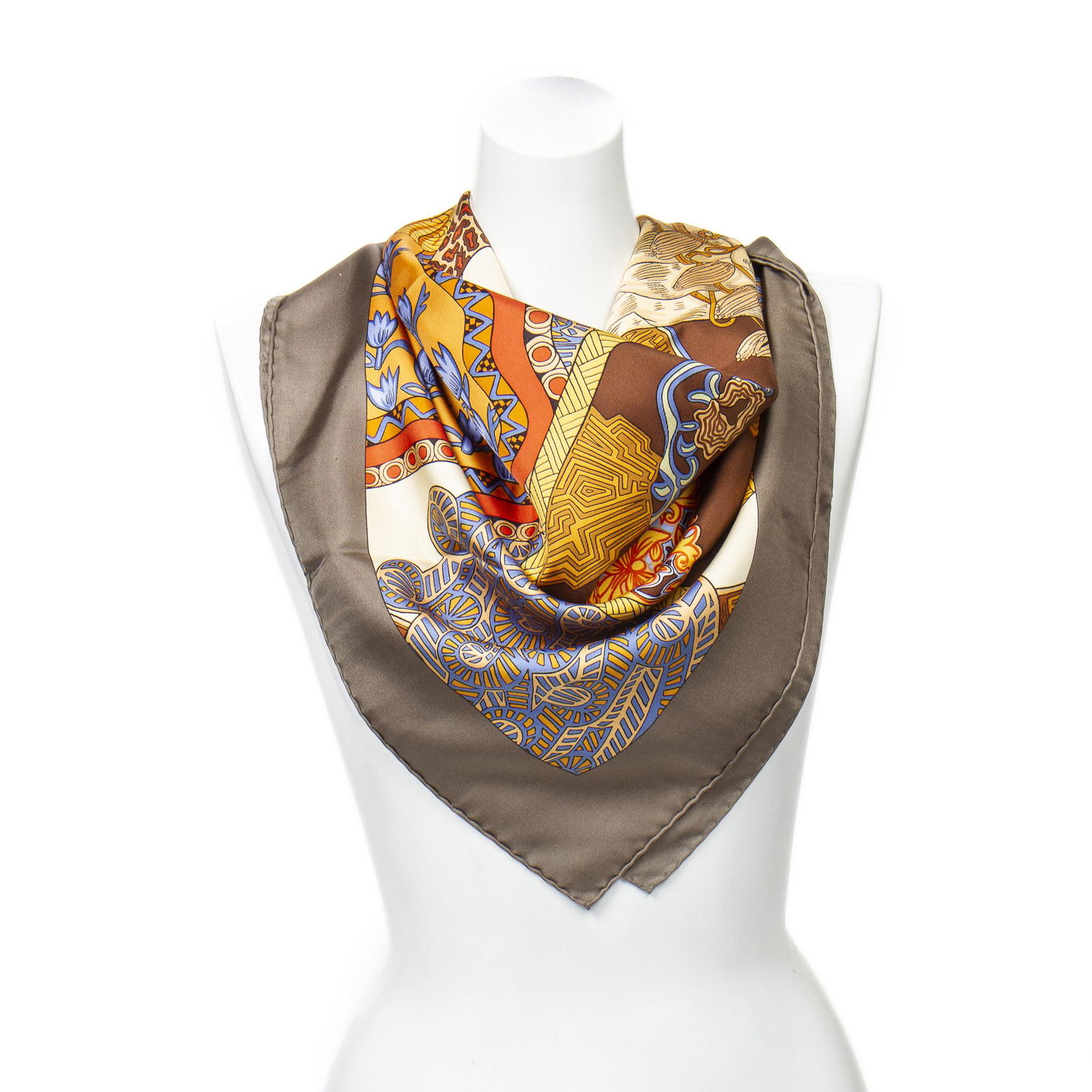 Hermes Scarf "Art des Steppes" by Annie Faivre (1 of 2)