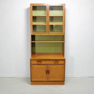 "Sierra" Bookcase By G-Plan: This Danish Modern Style wall unit is British and made by Mid Century Modern Furniture Maker G Plan ( Gplan ). 79in tall x 34 wide x 19 deep