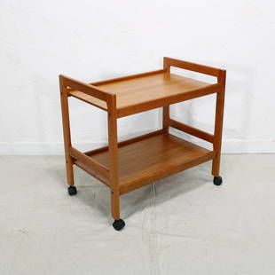 Teak Mid Century Trolly: This Danish Modern Style Cocktail Cart comes to us via England. 26 tall x 28 wide x 19 deep