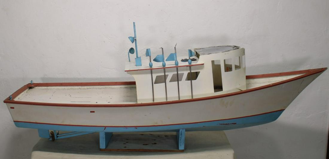 Huge Vintage Wooden  Boat Model (1 of 4)