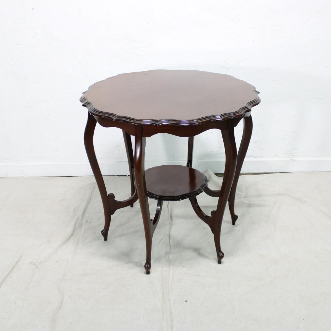 Mahogany Two Tier Lamp Table (1 of 3)