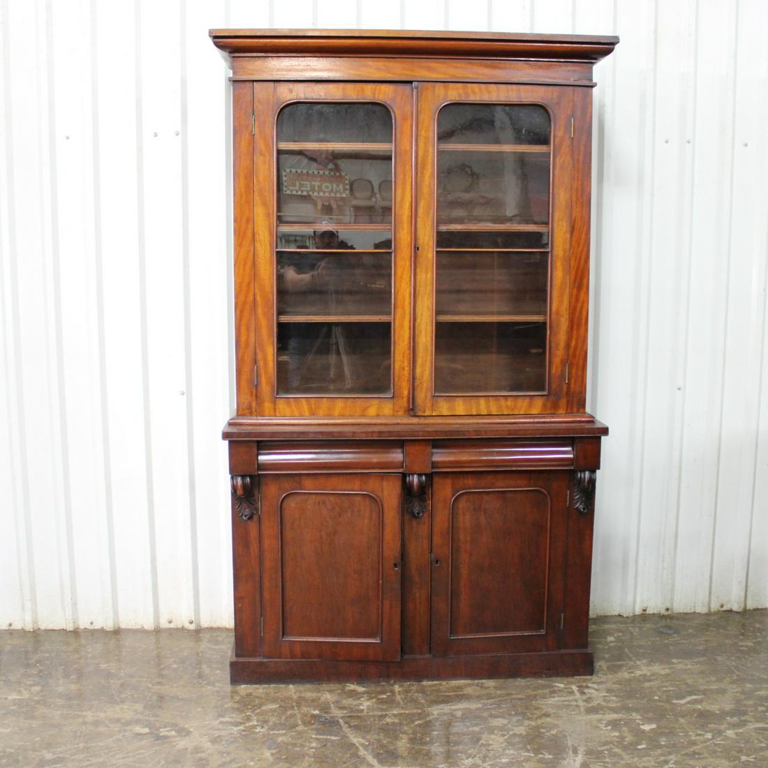 Victorian Mahogany Bookcase (1 of 3)