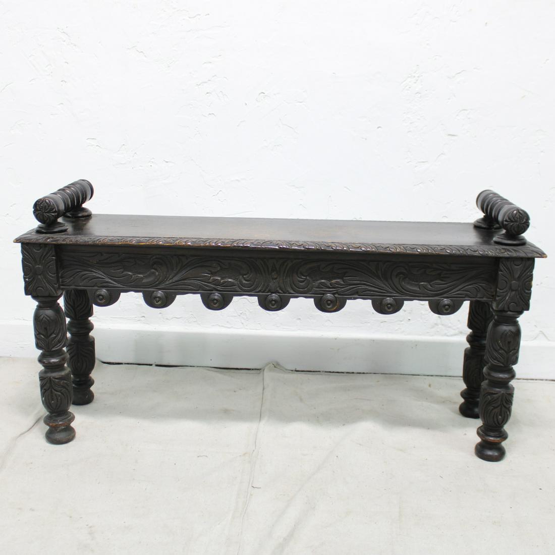 Carved Oak Stool (1 of 5)