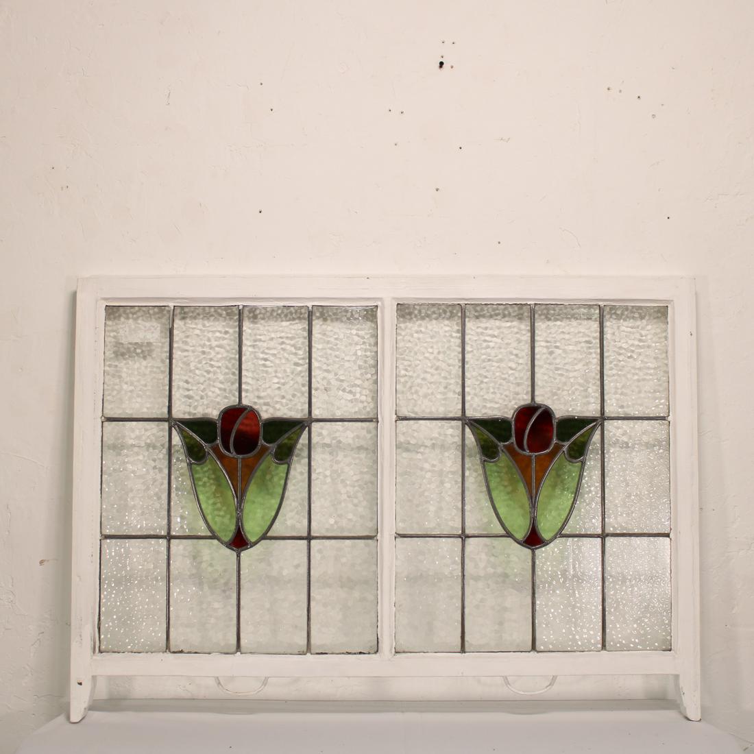 British Stained Glass Window - Double Rose (1 of 2)