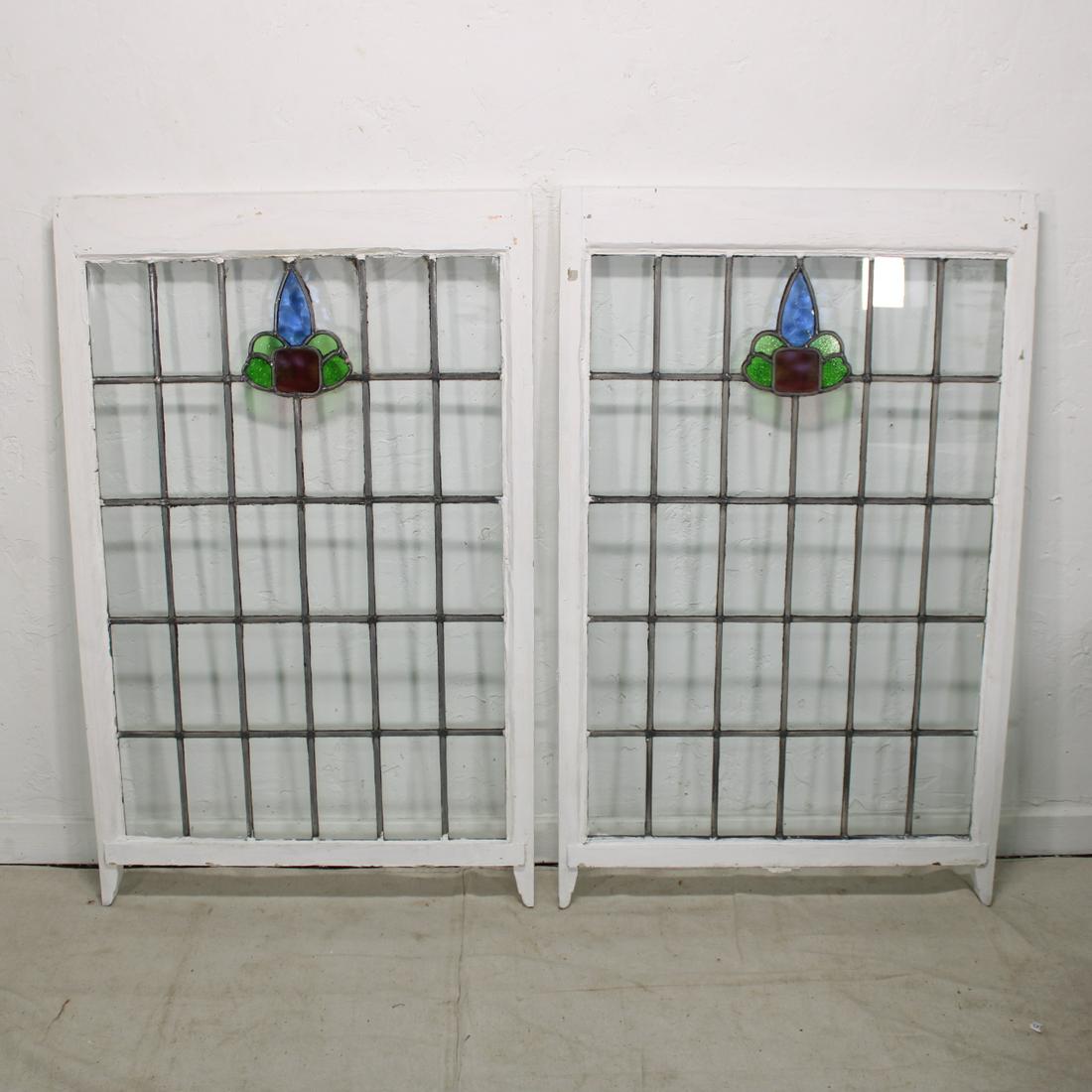 Pair of British Stained Glass Windows #1 (1 of 4)