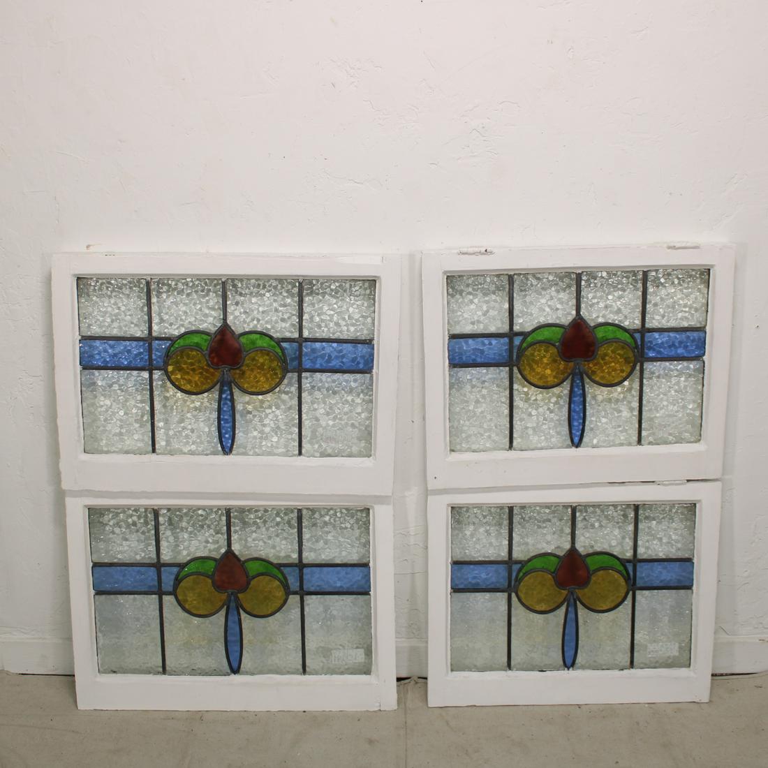 Set of Four British Stained Glass Windows #2 (1 of 3)