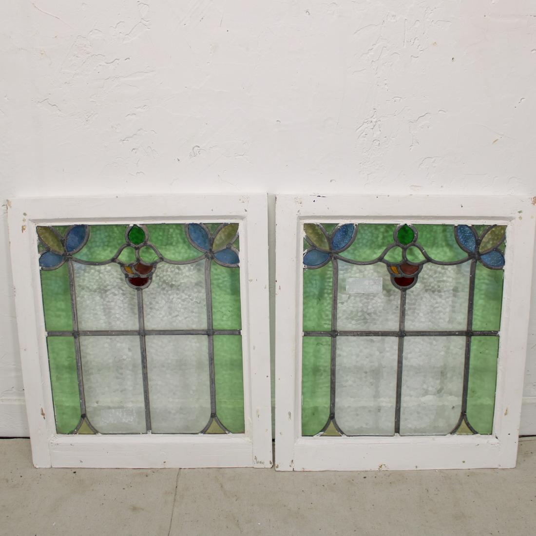 Pair of British Stained Glass Windows #4 (1 of 2)