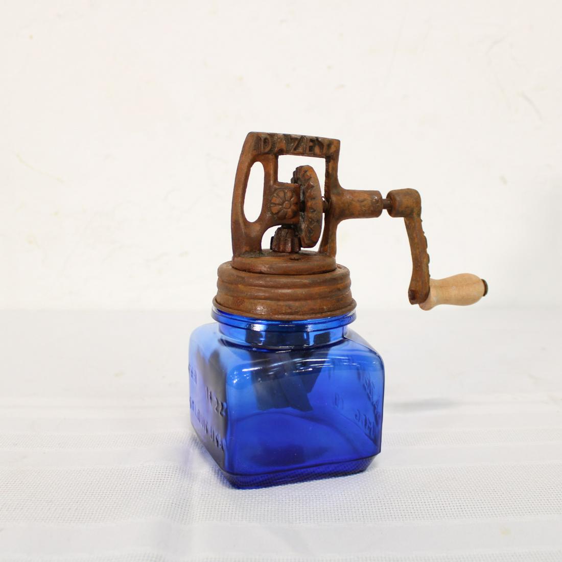 Blue Glass Butter churn (1 of 2)