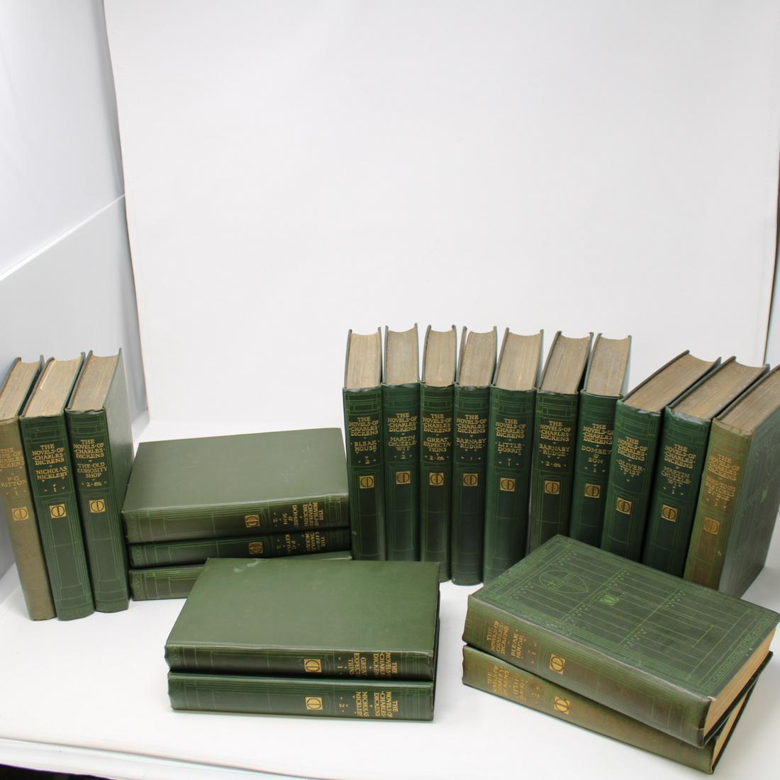Set of 20 Green Novels by Charles Dickens (1 of 3)