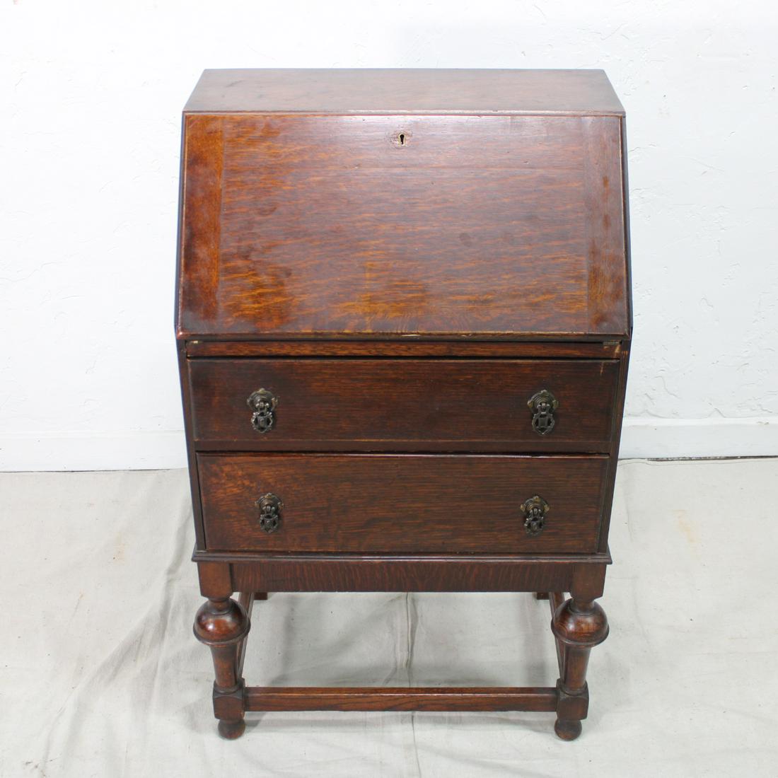 Oak Drop Front Desk (1 of 4)