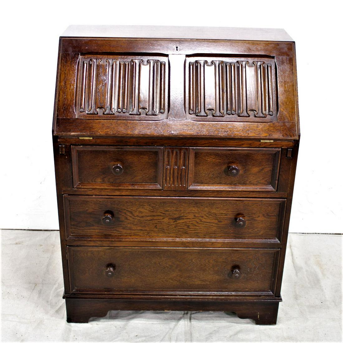 Linen Fold Drop Front Desk (1 of 3)