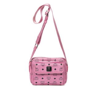 MCM Pink Belt Bag: Preowned designer handbag - MCM Brand Pink Belt Bag in Visetos Coated Canvas - includes Certificate of Authenticity from BrandCo Paris.