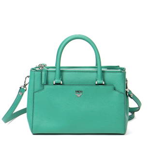 MCM Green Elda Purse: Preowned designer handbag - MCM Brand - Elda Purse in Green Grained Calf Leather - includes Certificate of Authenticity from BrandCo Paris.