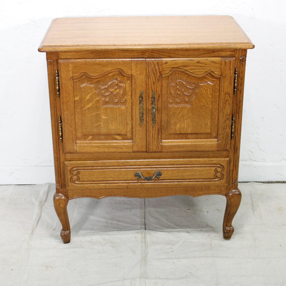 Small Country French Cabinet  with 2 doors over 1 (1 of 3)