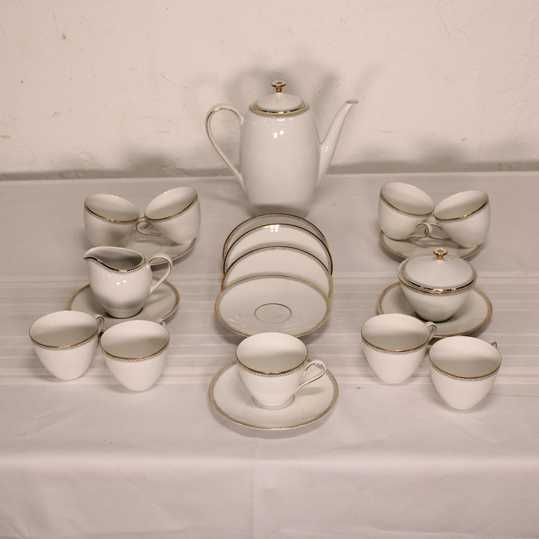 White and Gold European China Set - 21 Pieces (1 of 3)