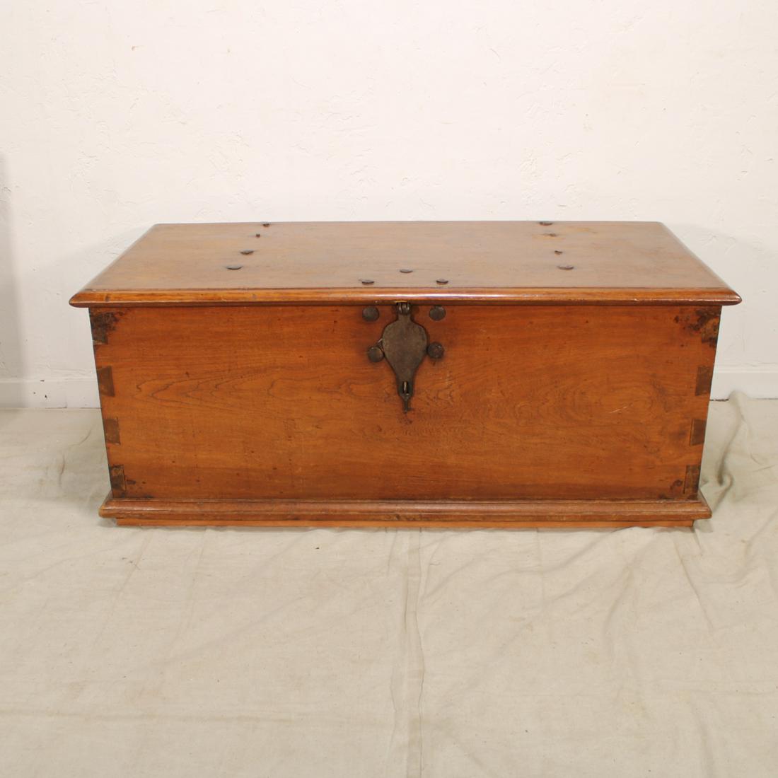 Large Antique Lift Top Trunk (1 of 6)