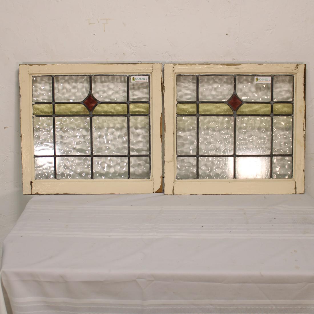 Two British Stained Glass Windows in Original Frames (1 of 3)