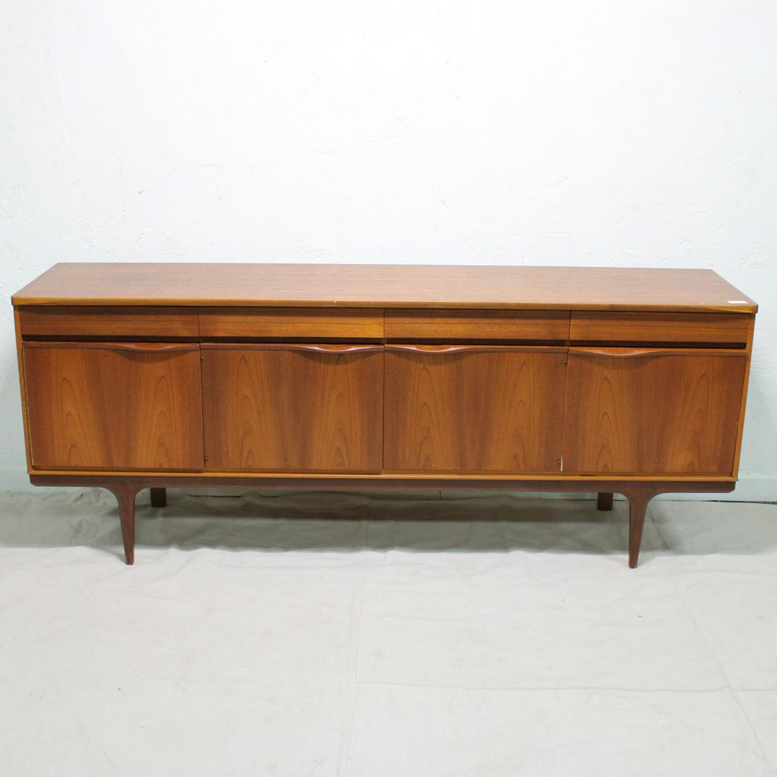 Mid Century Modern Teak Sideboard by Austinsuite: This Danish Modern Style credenza is British and made by Mid Century Modern Furniture Maker Austin Suite - 34 in Tall x 59 wide x 19 deep