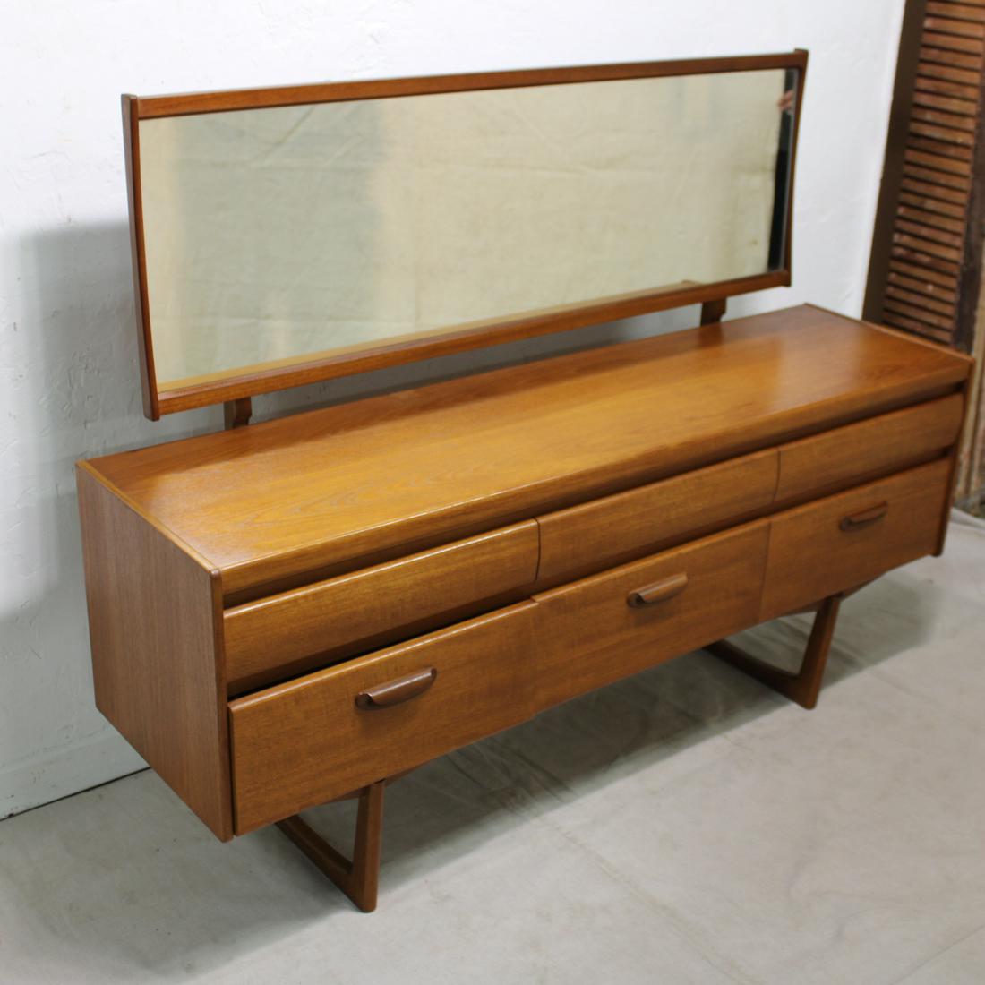 Mid Century Modern Dresser with Mirror (1 of 6)
