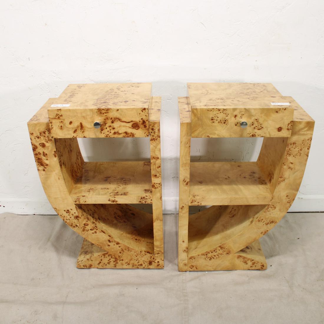 Pair of Art Deco Style Single Drawer Nightstands (1 of 5)