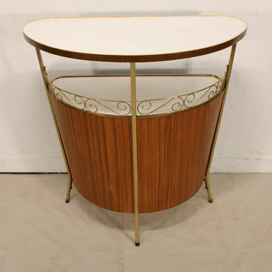 Mid Century Modern Curved Front Home Cocktail Bar (1 of 6)