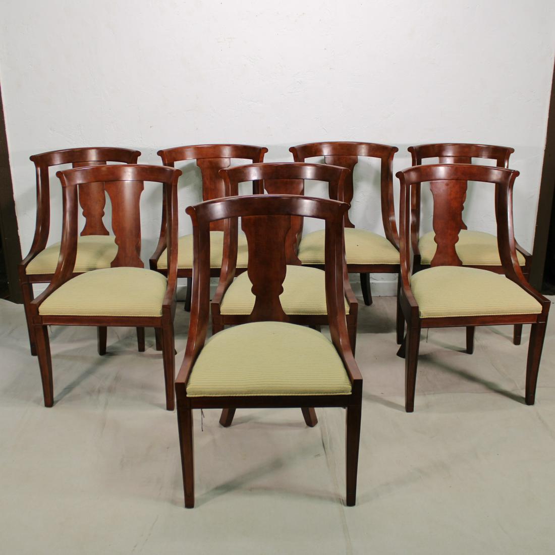 Set of 8 Curved Back Empire Style Dining Chairs (1 of 3)