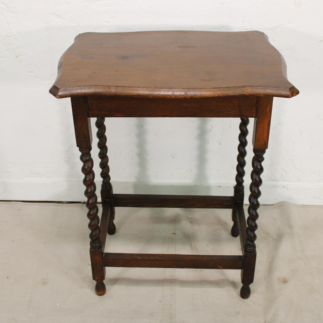 Rectangular Barley Twist Occasional Table in Oak (1 of 3)