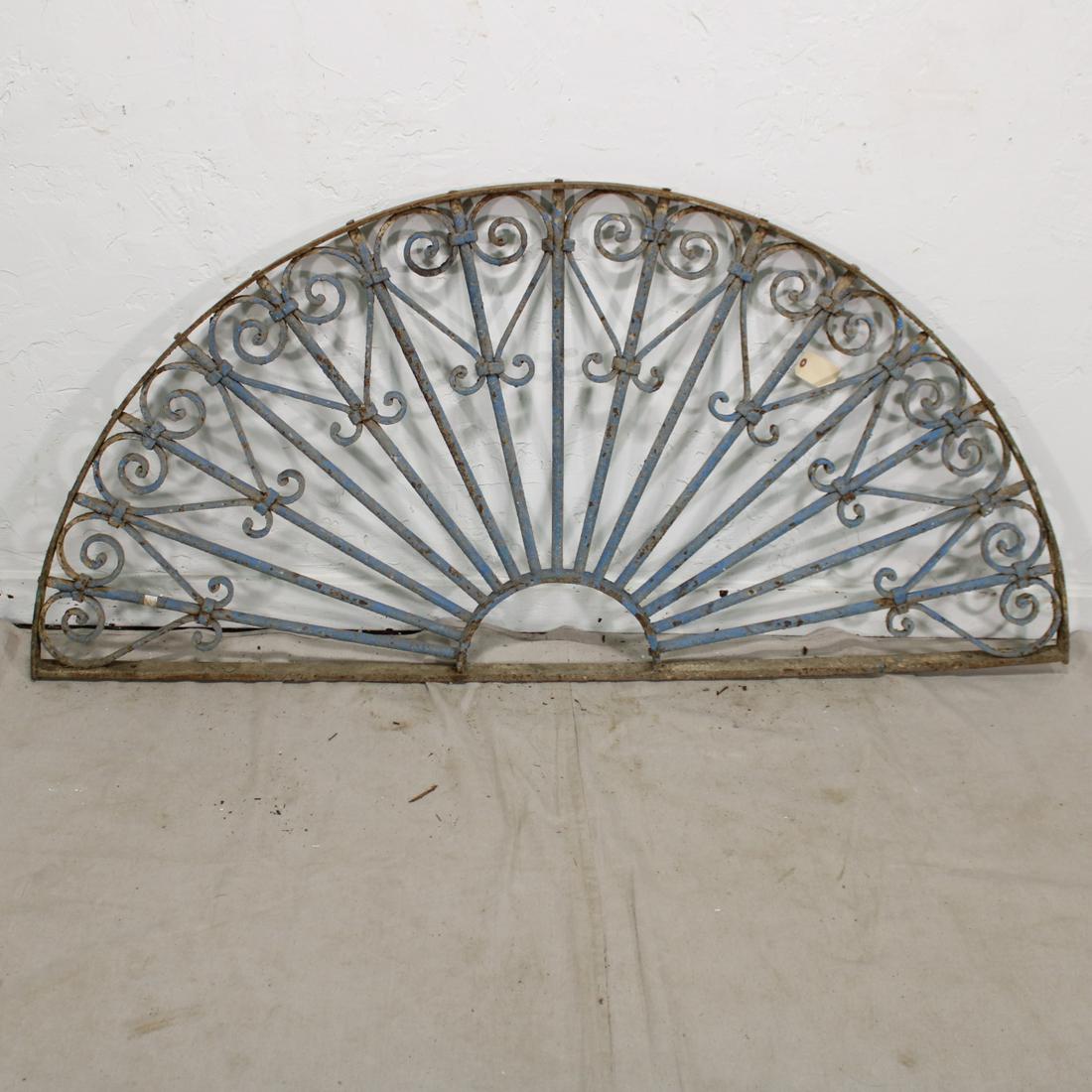 Arched Iron Panel with light Blue Paint (1 of 3)