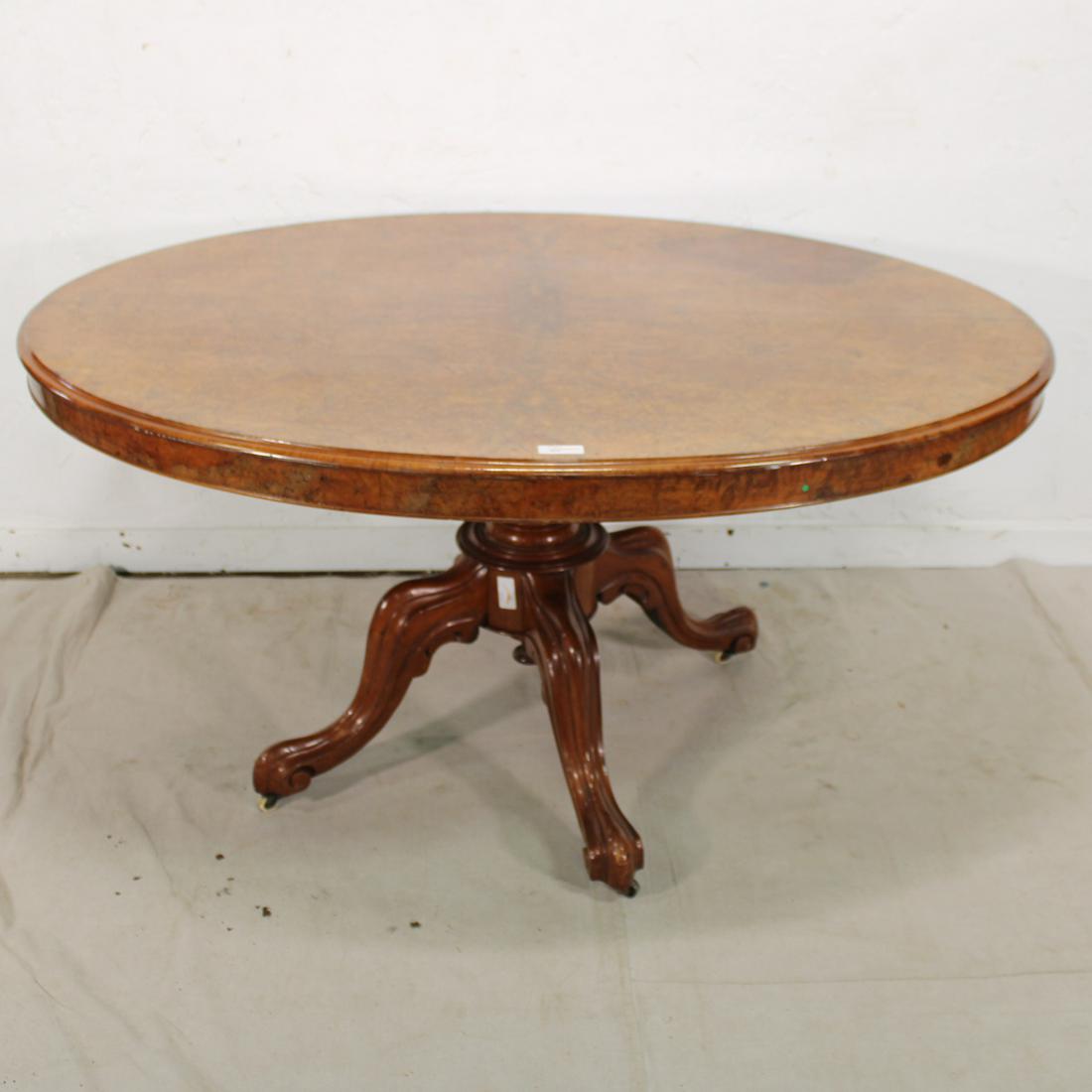 Oval Tilt Top English Walnut Table (1 of 6)