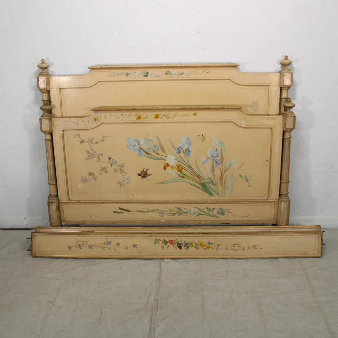 Louis XVI style hand painted French bed (1 of 3)