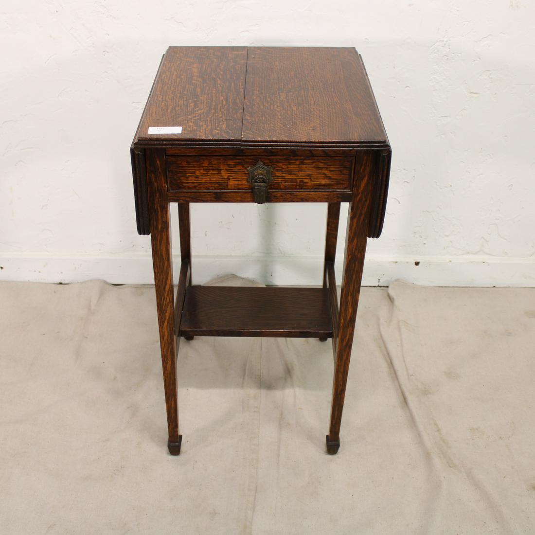 Dropside Antique British Side Table with a Drawer (1 of 5)