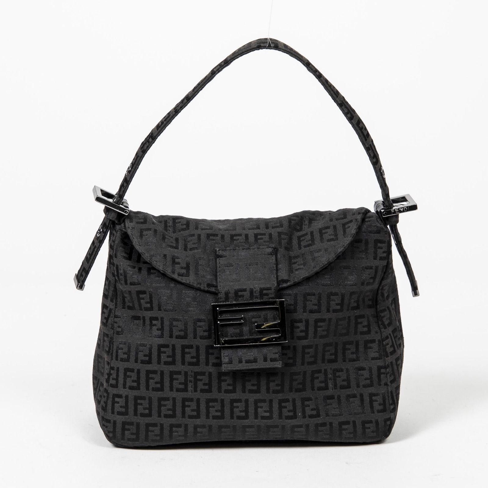 Fendi Folded Top Handbag PM in Zucca Canvas (1 of 6)