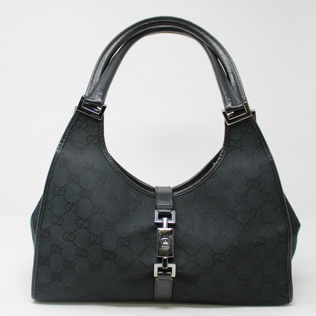 Gucci Jackie Bardot MM in Monogrammed Canvas (1 of 3)