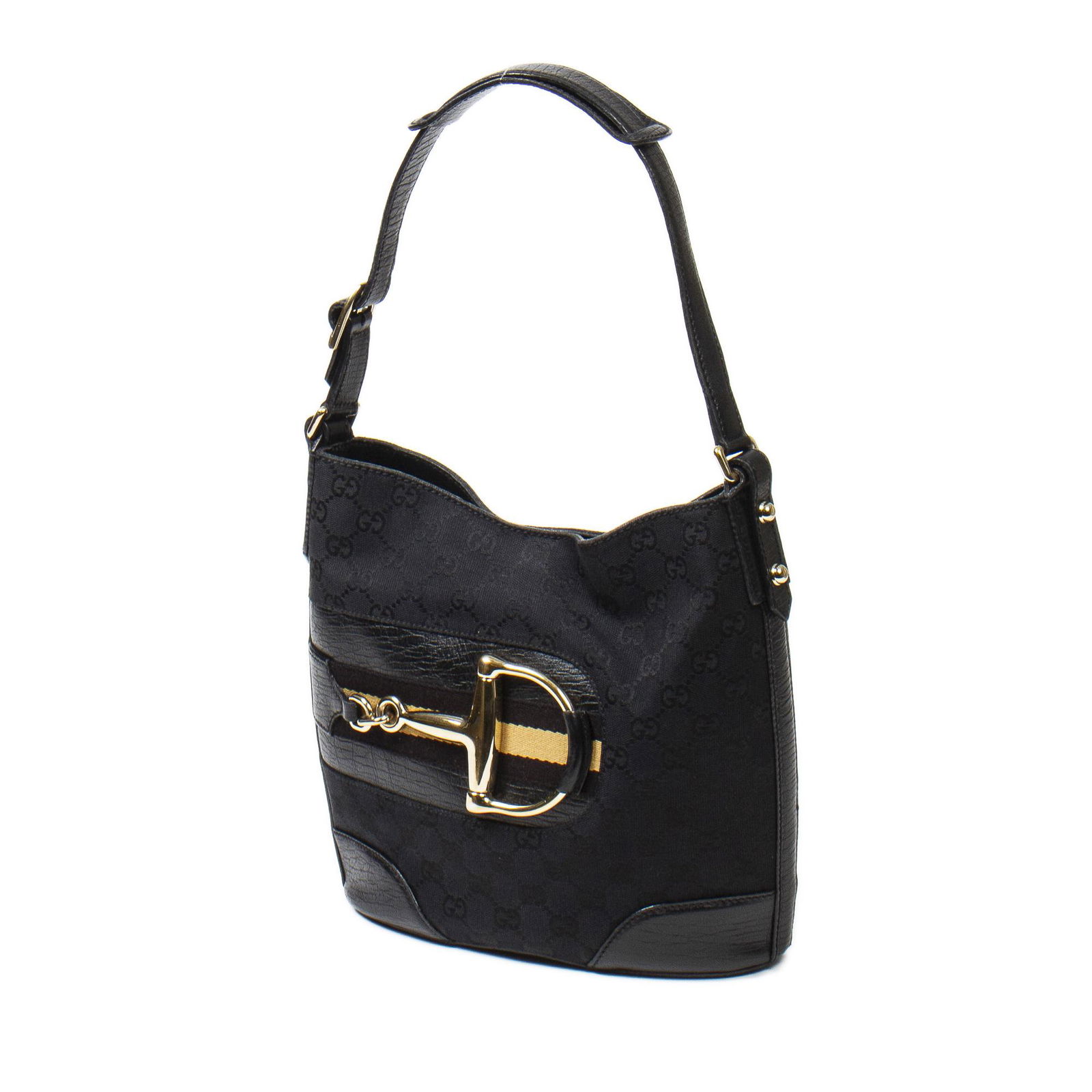 Gucci Jacquard Horsebit Hobo  in Monogrammed Canvas (1 of 6)