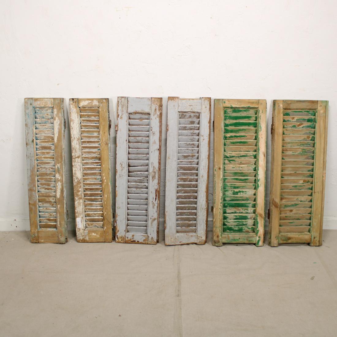 Collection of 6 Painted Shutters / Louver Panels (1 of 4)