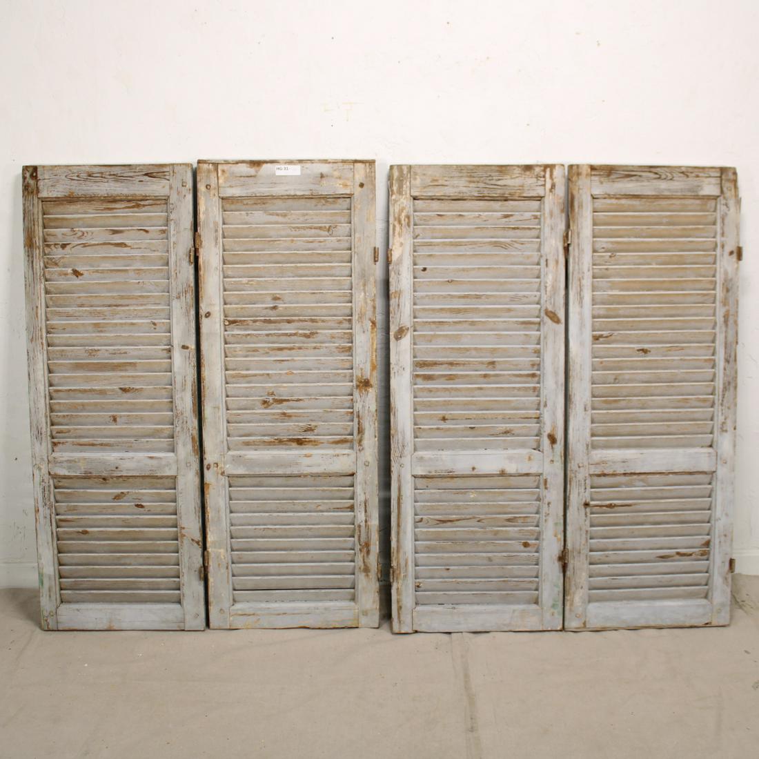 Collection of 4 Painted Shutters / Louver Panels (1 of 2)